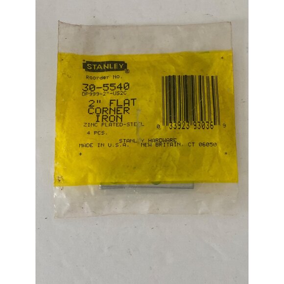 Stanley Corner Braces & Flat Corner Iron Set 3"/76mm Zinc-Plated Steel 12 Pieces - Picture 4 of 7